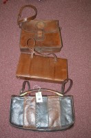 Lot 337 - Two vintage lizard handbags, to include:...