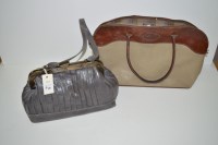 Lot 348 - A Mulberry Co. brown and grey leather handbag,...