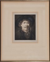 Lot 18 - William Holy - A portrait of Rembrandt (after...