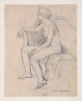 Lot 79 - Jean Osborne - Female nude study, signed,...