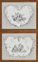 Lot 88 - Lucy Cope - Designs for rococo cartouches,...