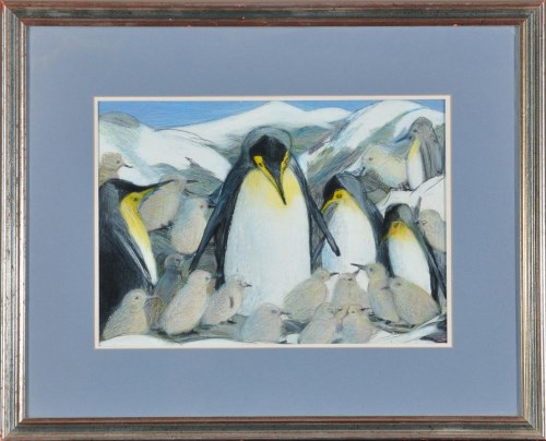 Lot 113 - Richard Wawro - ''Penguin Colony on South...