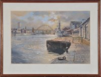 Lot 141 - Walter Holmes - Newcastle Quayside with a...