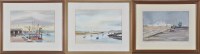 Lot 169 - Arthur Young - Views of Amble Harbour, signed,...