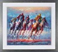 Lot 217 - J*** Danny - ''A Horse Race'', signed, with...