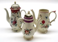Lot 5 - A coffee pot, possibly Liverpool, decorated...
