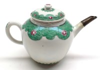 Lot 34 - Bow soft paste teapot, c.1765, of globular...