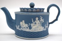 Lot 43 - A Newhall & Co. Jasper ware teapot, c.1790,...
