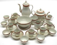 Lot 49 - A creamware part tea service, c.1800, with...