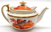 Lot 55 - A Ridgeway bone china oval teapot, c.1810,...