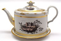 Lot 63 - A Coalport 'John Rose' oval teapot on stand, c....