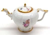 Lot 79 - A Meissen teapot, c.1750, decorated with...