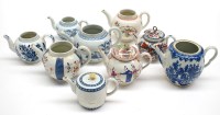 Lot 84 - Worcester teapots, to include: one globular,...