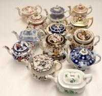 Lot 104 - 19th Century teapots, various designs, by...