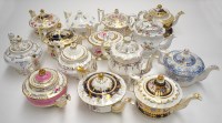 Lot 110 - A quantity of teapots, mainly riveted or...