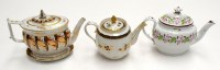 Lot 121 - An early 19th Century oval reeded teapot...