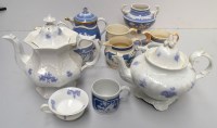 Lot 152 - Blue and white glazed tea and other wares,...