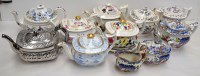 Lot 159 - London shaped teapots, 19th Century, one with...