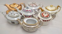 Lot 161 - Seven 19th Century oval teapots, by Wilson;...