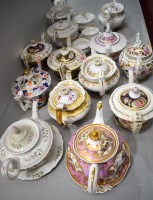 Lot 186 - A collection of circular teapots, by Minton;...