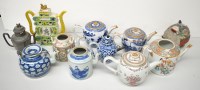 Lot 197 - Chinese teapots, various, to include: Canton;...