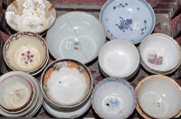 Lot 203 - A collection of slop bowls, Chinese, delft and...