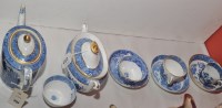 Lot 257 - 19th Century tea ware in blue and white...