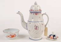 Lot 267 - An early 19th Century Factory Y coffee pot; a...