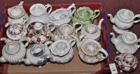 Lot 268 - Fourteen 19th Century teapots of various forms...