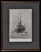 Lot 5 - Arthur Heslop - ''A Cruiser'', etching,...