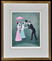 Lot 10 - After Helen Bradley - ''Miss Carter greeted by...