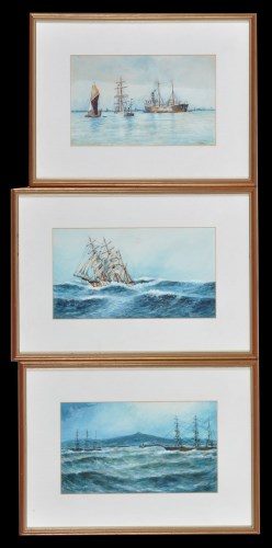 Lot 47 - H*** Foster - marine views featuring tall...