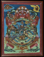 Lot 80 - Tibetan School - a thangker depicting the...