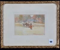Lot 100 - Victor Noble Rainbird - ''Ploughing in France''...