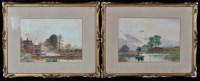 Lot 103 - J*** W*** Denman - river scenes with a ferry...