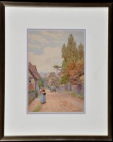 Lot 113 - A*** R*** Quinton - a woman and a horse-drawn...