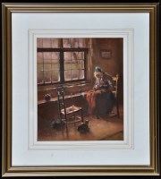 Lot 118 - Richard Forsyth - a woman seated by a window...
