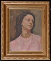 Lot 132 - Julia D*** Barnby - ''Woman's Head Painted...