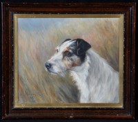 Lot 174 - Florence Jay - ''Frost'' - a portrait of a dog,...