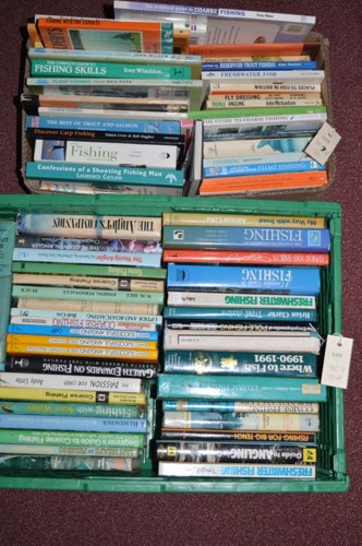 Lot 407 - A collection of fishing books, various...