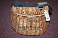 Lot 437 - Fisherman's basket creel with shoulder strap...