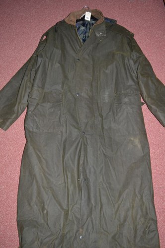 Lot 442 - Full length waxed cotton rain coat, by Open...