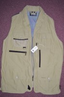 Lot 455 - A fisherman's pale khaki waistcoat with...