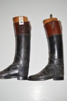 Lot 494 - A pair of gents black leather riding boots...