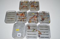 Lot 515 - A collection of five Silmalloy 5in. fly boxes...