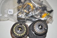 Lot 529 - Two 3 3/8in. trout fly fishing reels by Gnat;...