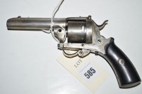 Lot 585 - A late 19th Century six shot pin fire revolver...