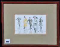Lot 600 - Jonathan Trowell - ''Earnest Discussion'' - a...