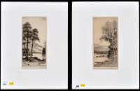 Lot 681 - John Fullwood - loch-side views, signed in...