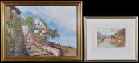 Lot 712 - John Shapland - ''Argegno, Lake Como'', signed,...